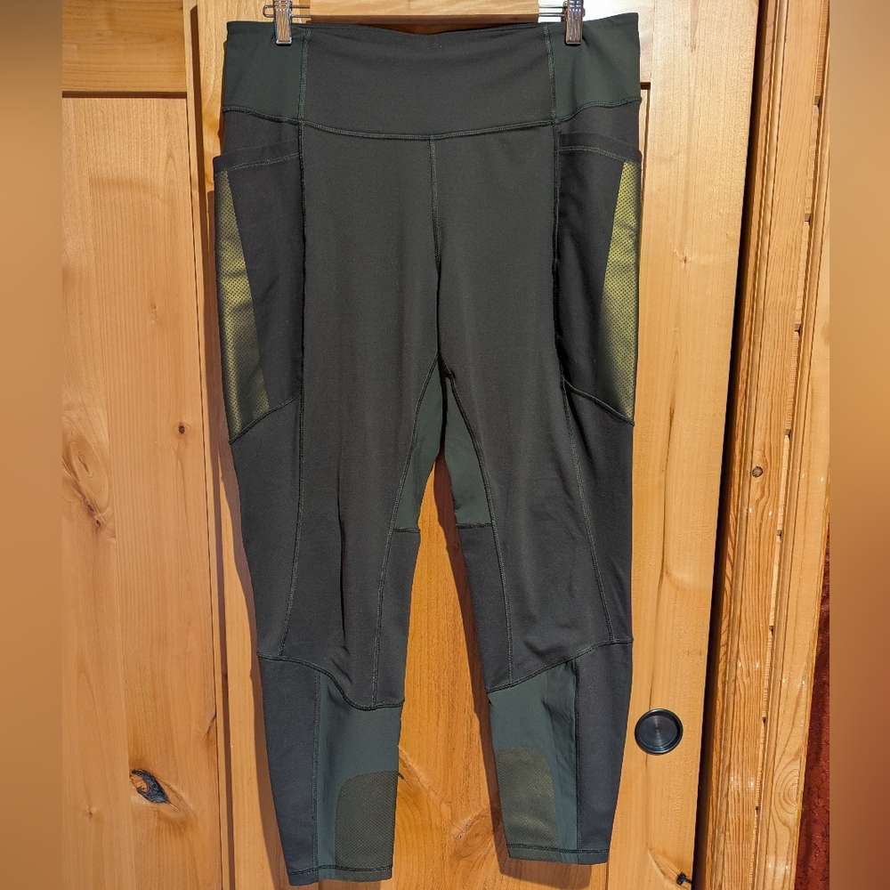 REI Co-op Screeline Hiking Tights w/Pockets 29" Olive Green Sz XL